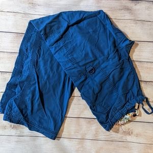 Koi Lindsey Cargo Scrub Pants, Women's LARGE TALL, Ocean Blue